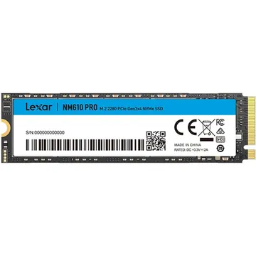 حافظه اس اس دی لکسار مدل NM610 Pro ظرفیت 500 گیگابایت تصویر SSD Lexar NM610 Pro NVMe ظرفیت 500 گیگابایت