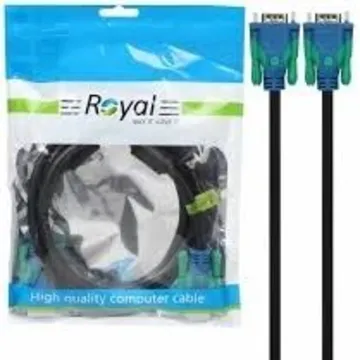 کابل مانیتور VGA رویال 1.5 متری کابل VGA رویال 1.5 متری مناسب مانیتور و کامپیوتر