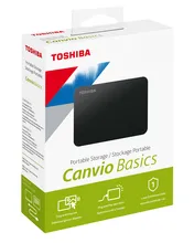 هارد اکسترنال توشیبا Canvio Basics ظرفیت 1 ترابایت از زاویه کناری