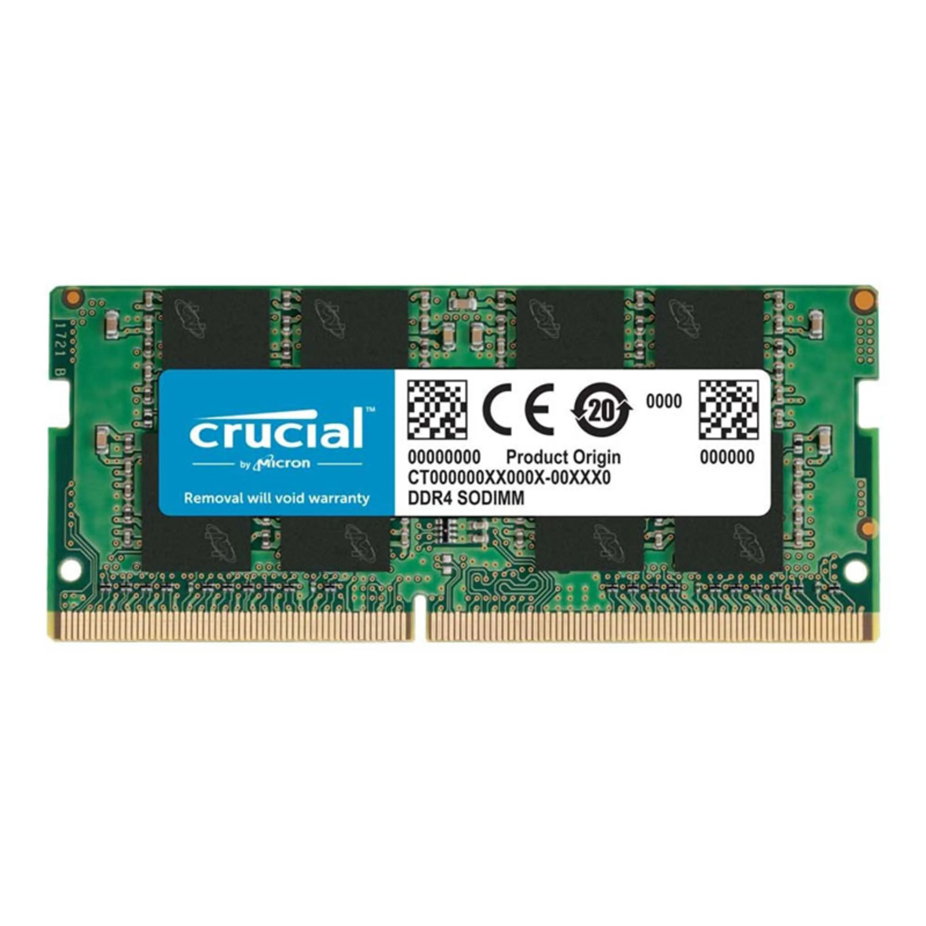 نمای جلوی رم Crucial 8GB DDR4 3200MHz SODIMM