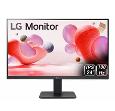 تصویر جلویی مانیتور ال جی 24MR400-B با طراحی بدون حاشیه