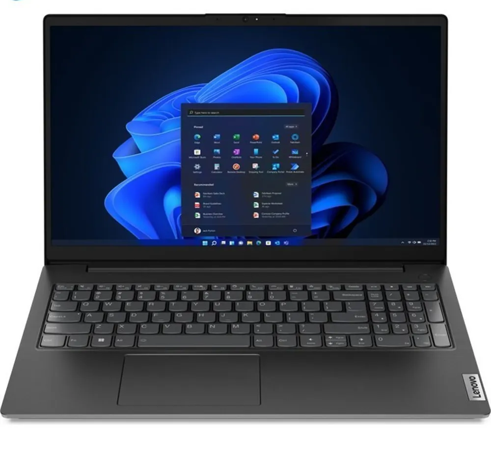 نمای جلویی لپ تاپ Lenovo V15 G4 با طراحی شیک و نمایشگر 15.6 اینچ
