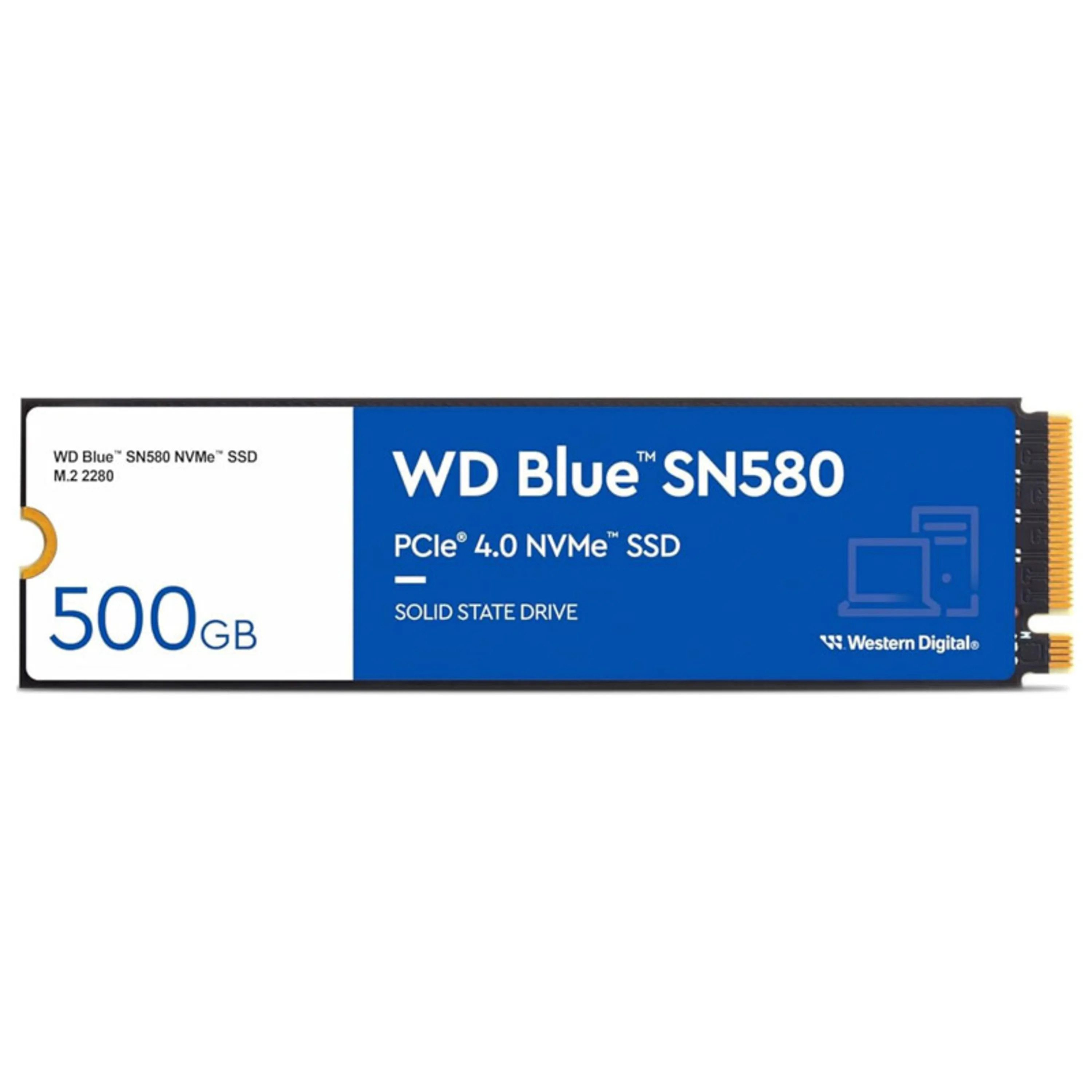 نمای جلویی هارد SSD وسترن دیجیتال مدل Blue SN580 ظرفیت 500 گیگابایت