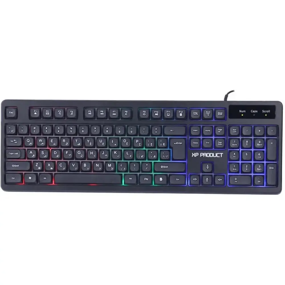 کیبورد XP مدل 11800N نمای جلویی با نور RGB