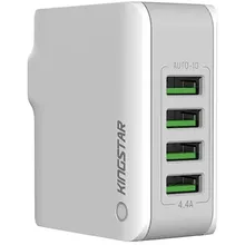 شارژر دیواری Kingstar KW169 با 4 پورت USB - نمای جلو