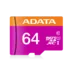نمای کارت حافظه microSD ای دیتا از زاویه کناری