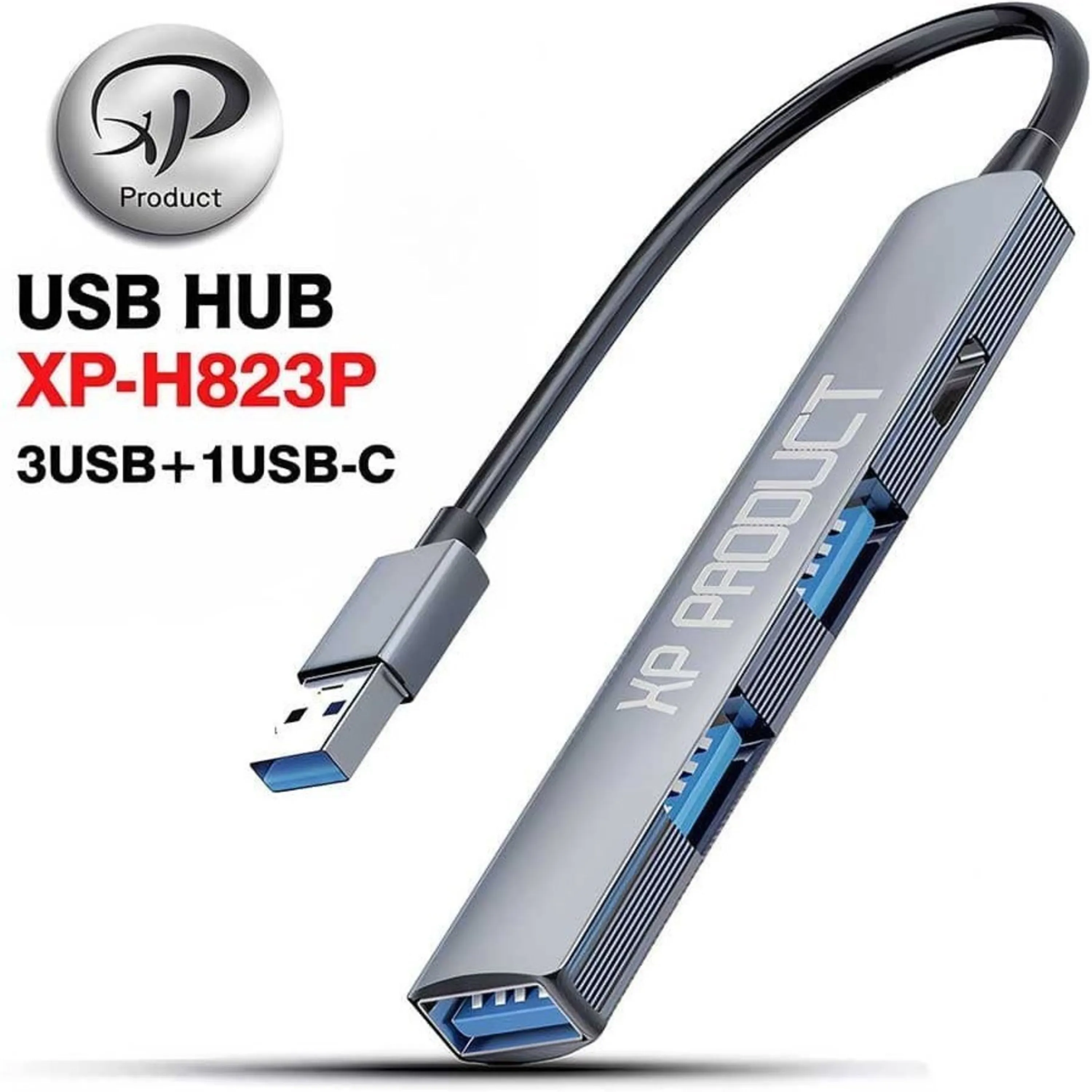 تصویر نمای جلوی هاب 4 پورت XP-H823
