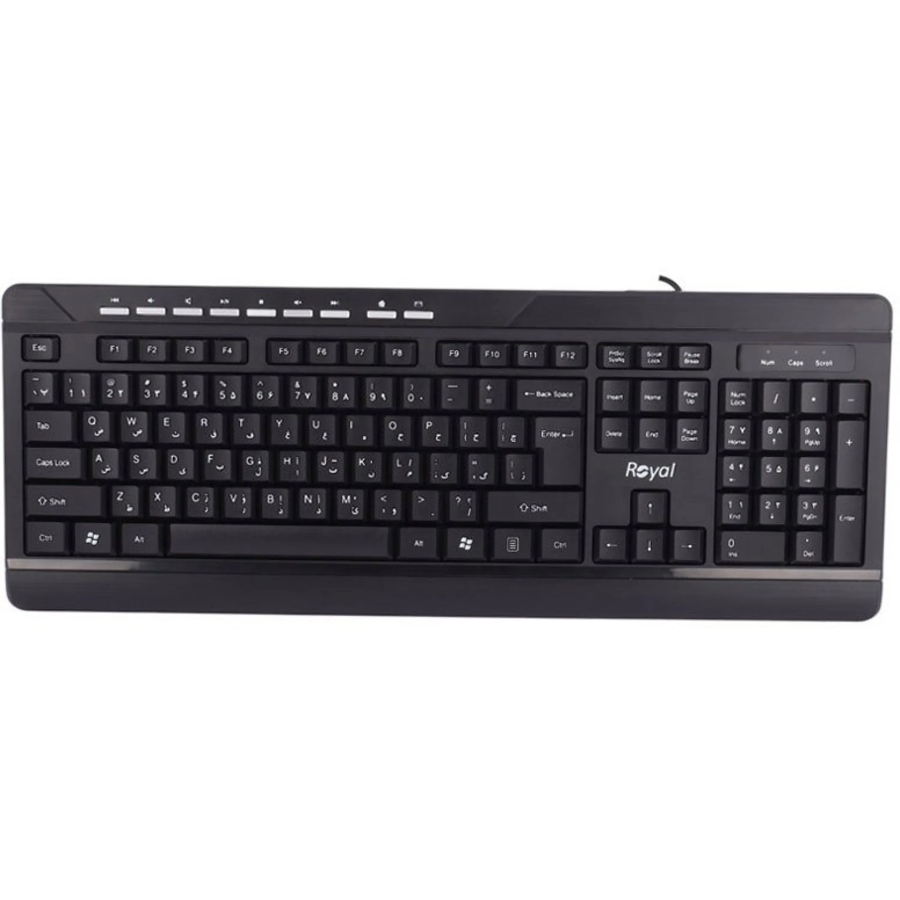 کیبورد Royal RK330 نمای بالا