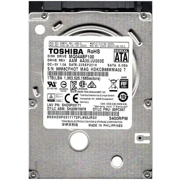 متن جایگزین (ALT): نمای جلو هارد Toshiba MQ04ABF100 1TB