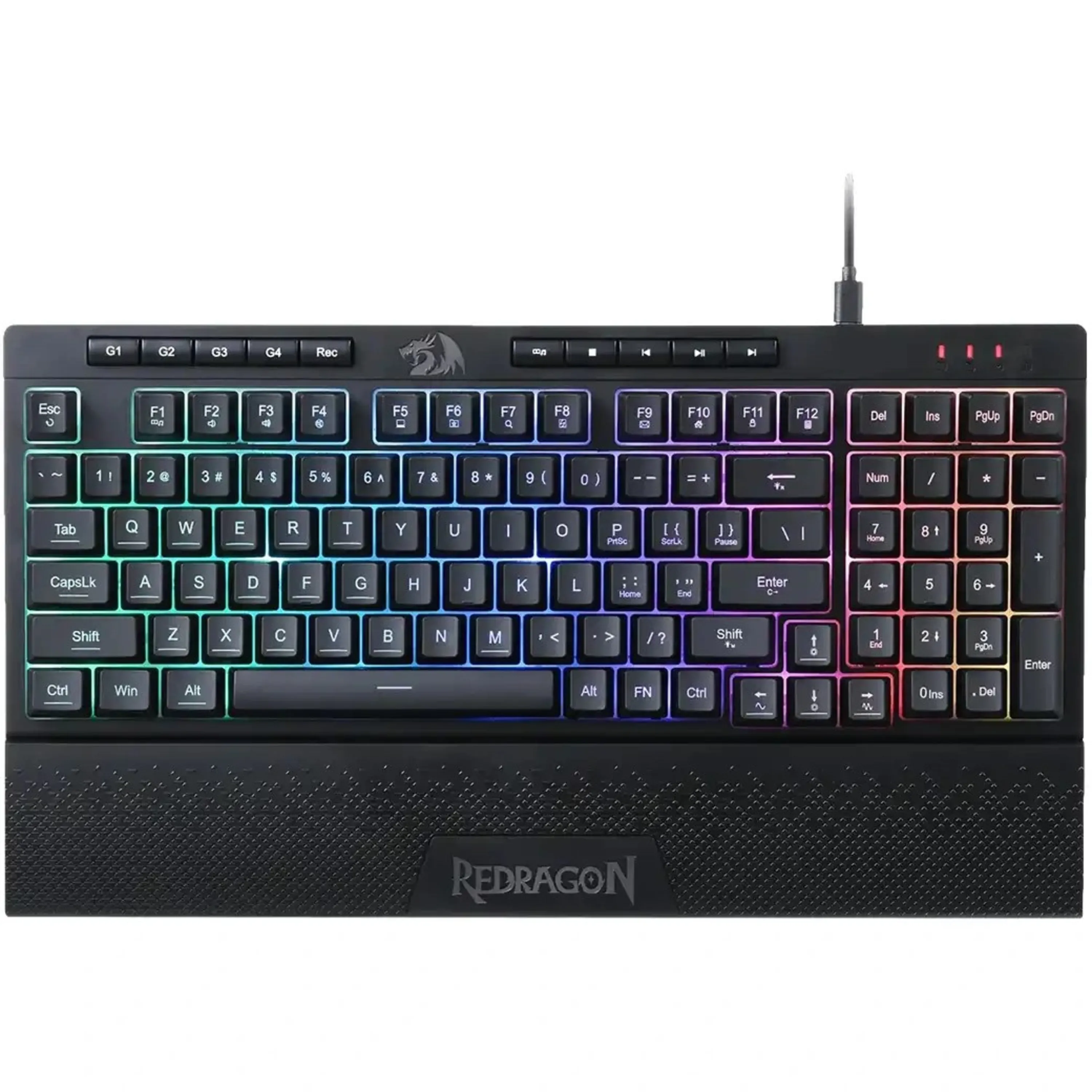 متن جایگزین (Alt): کیبورد گیمینگ سیمی ردراگون K515 SHIVA RGB
