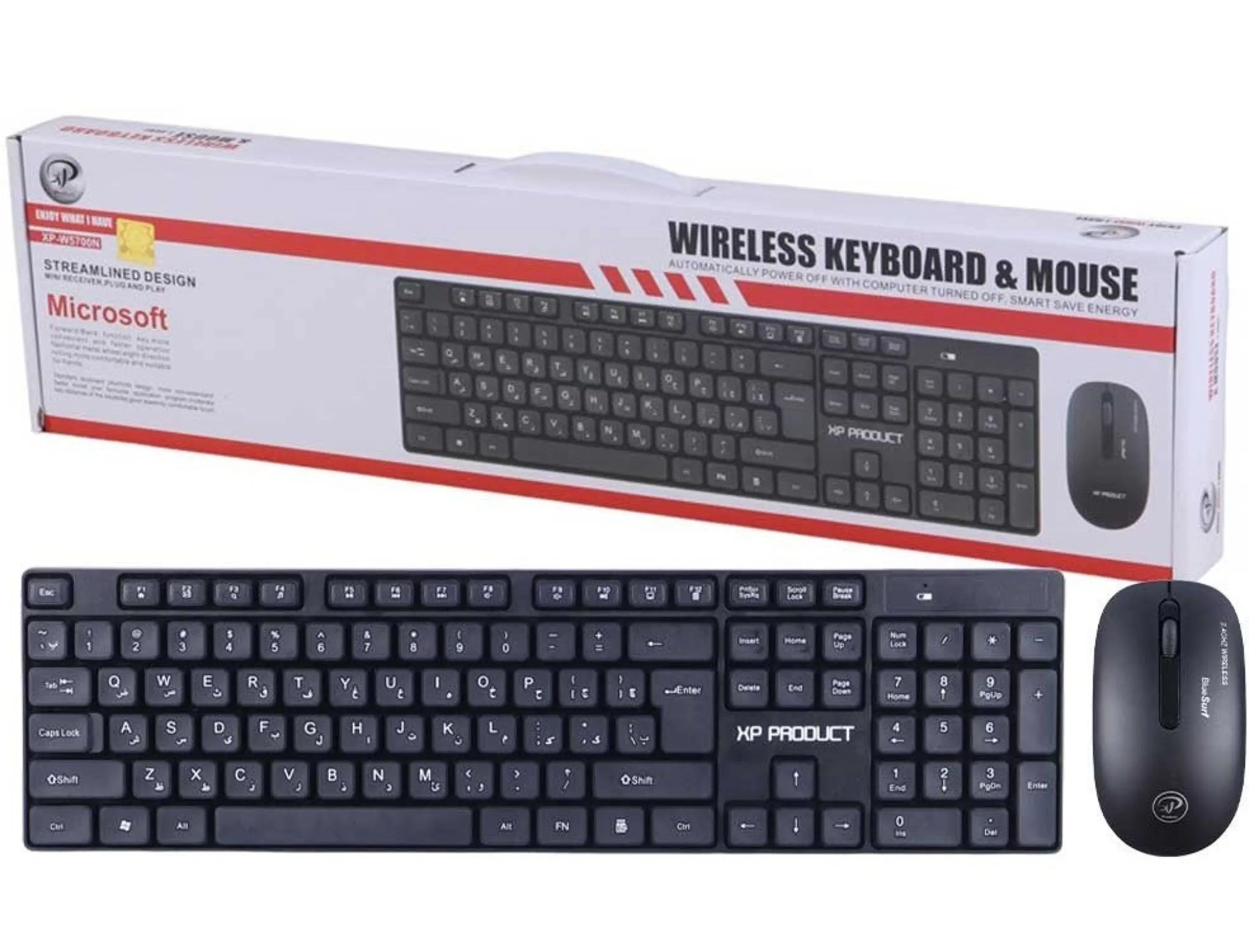 ALT: عکس کیبورد بی سیم ارگونومیک XP-Product مدل W5700N
