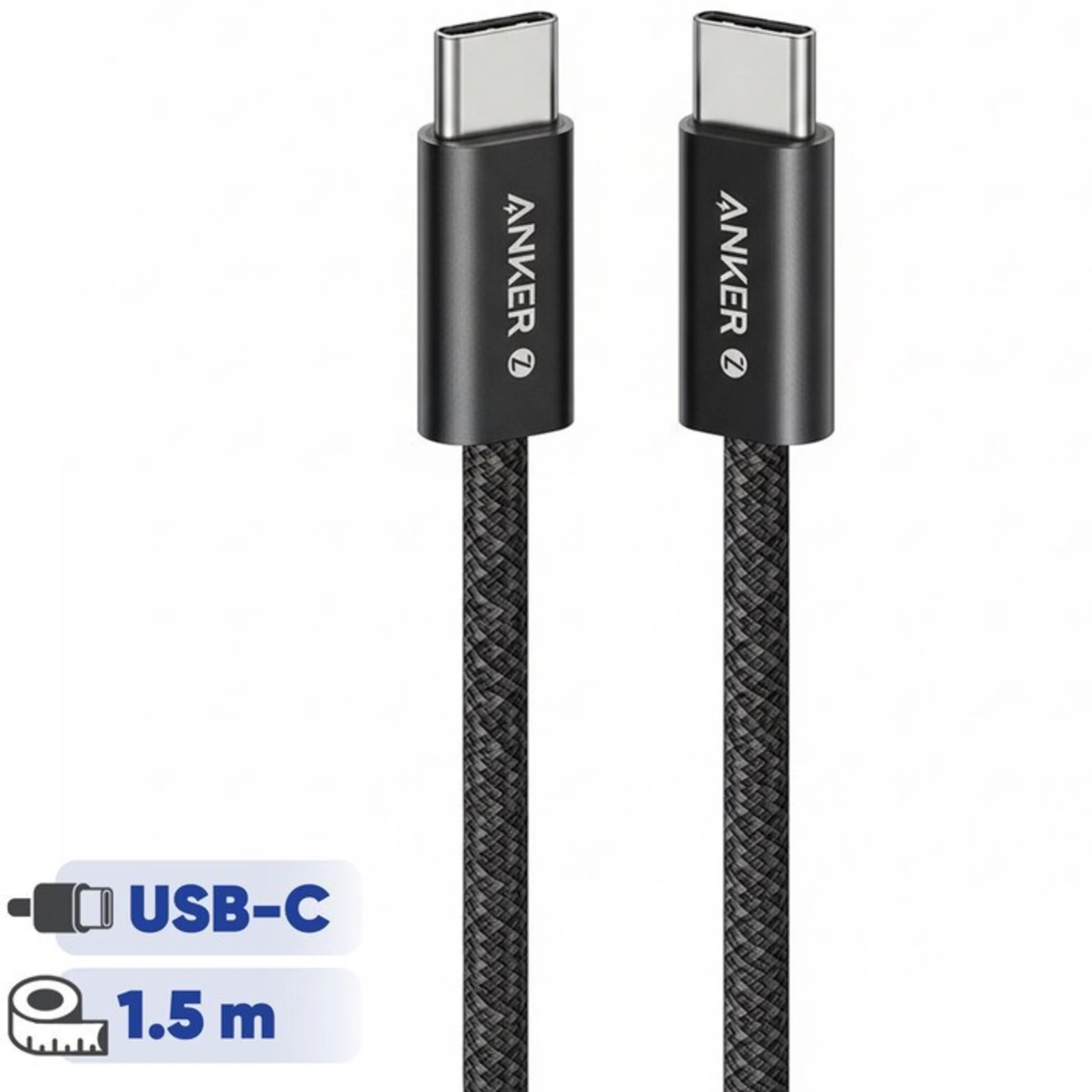 متن جایگزین (Alt): کابل USB-C به USB-C انکر مدل A8060 طول 1.5 متر