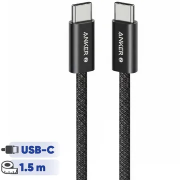 متن جایگزین (Alt): کابل USB-C به USB-C انکر مدل A8060 طول 1.5 متر