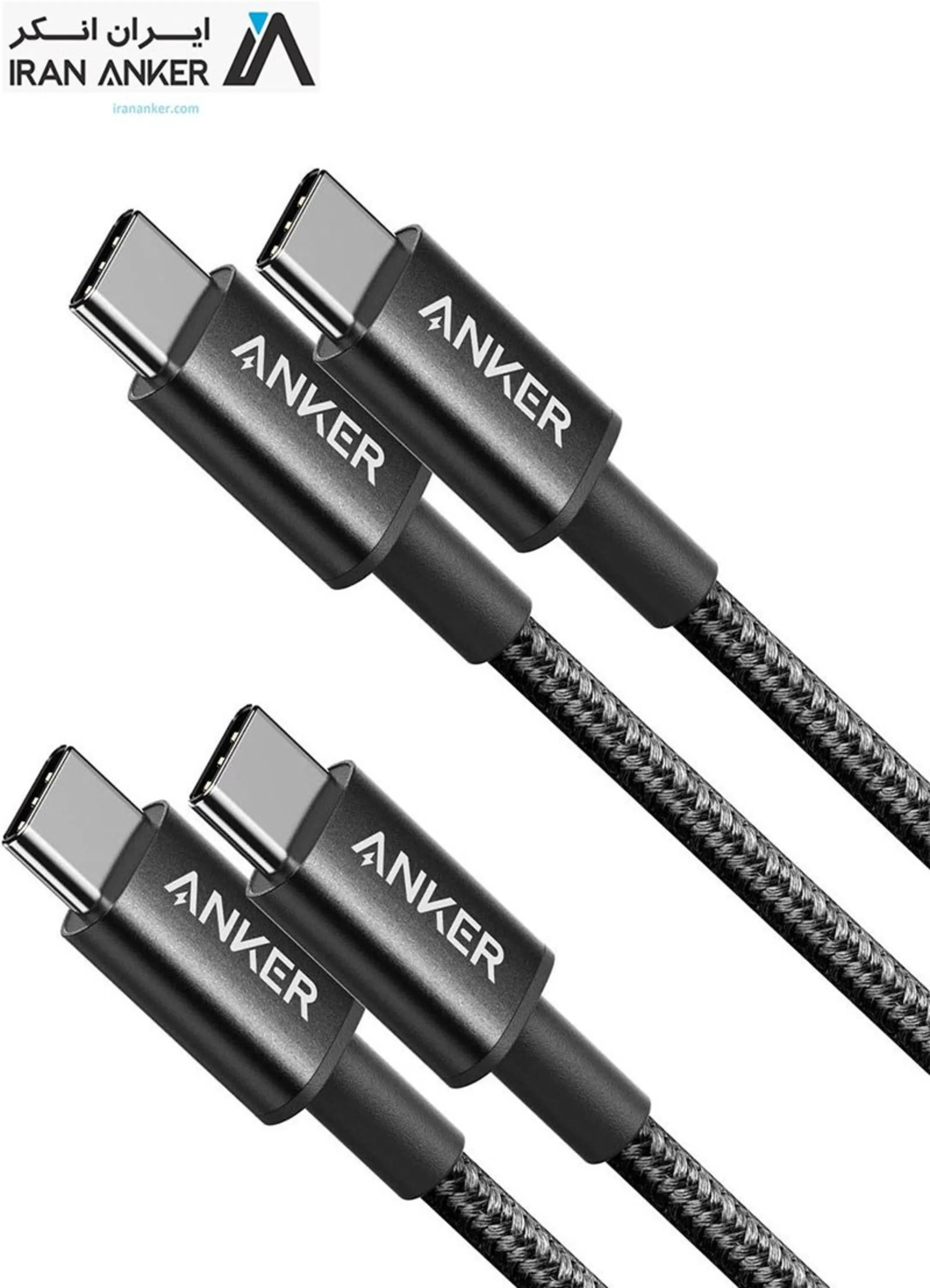 کابل شارژ Anker A8752 USB-C به USB-C 60 وات