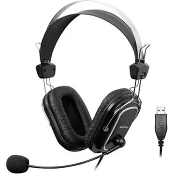 عنوان: هدست باسیم A4Tech HU-50 USB متن جایگزین: A4Tech HU-50 USB Stereo Headset