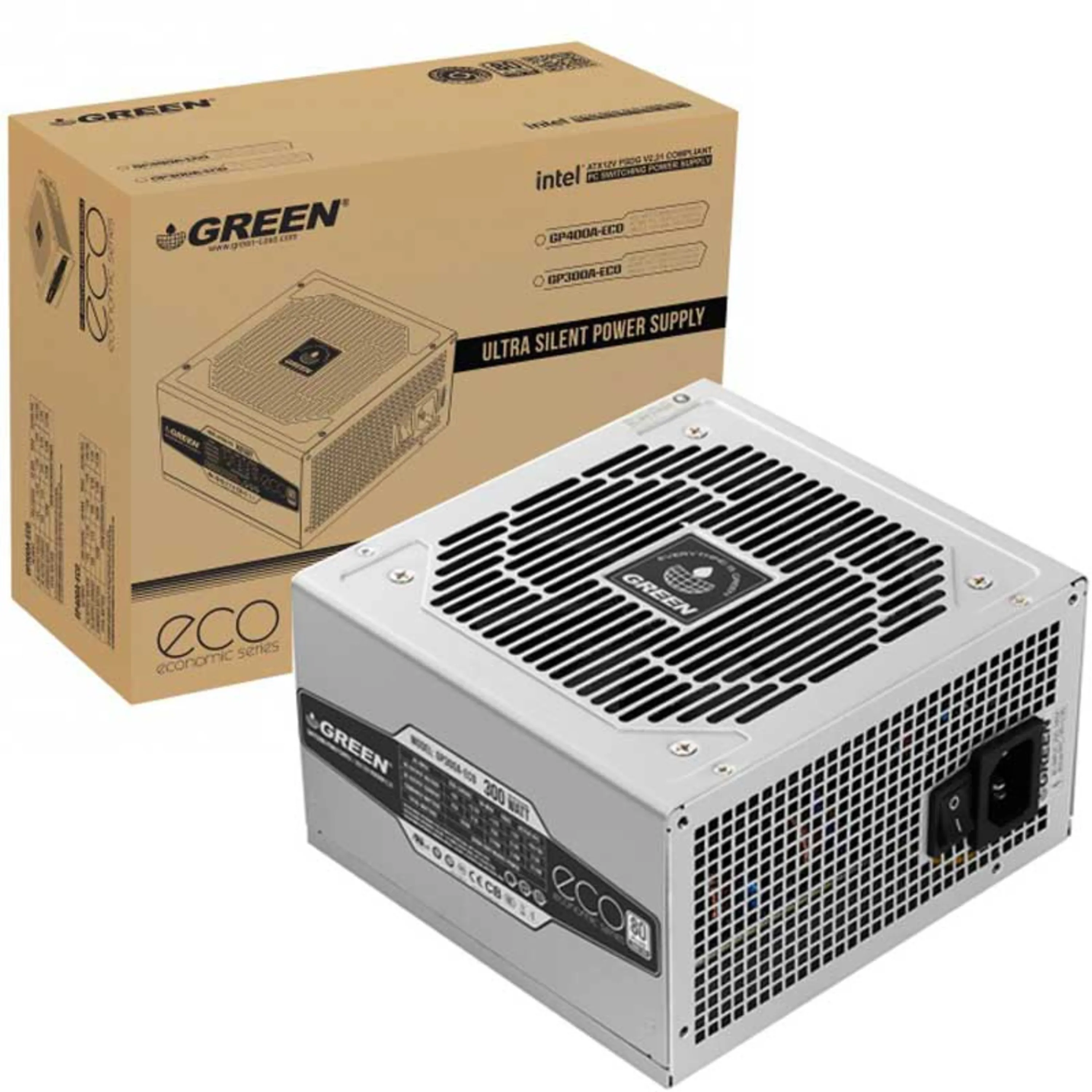 پاور Green ECO 300W نمای جلویی